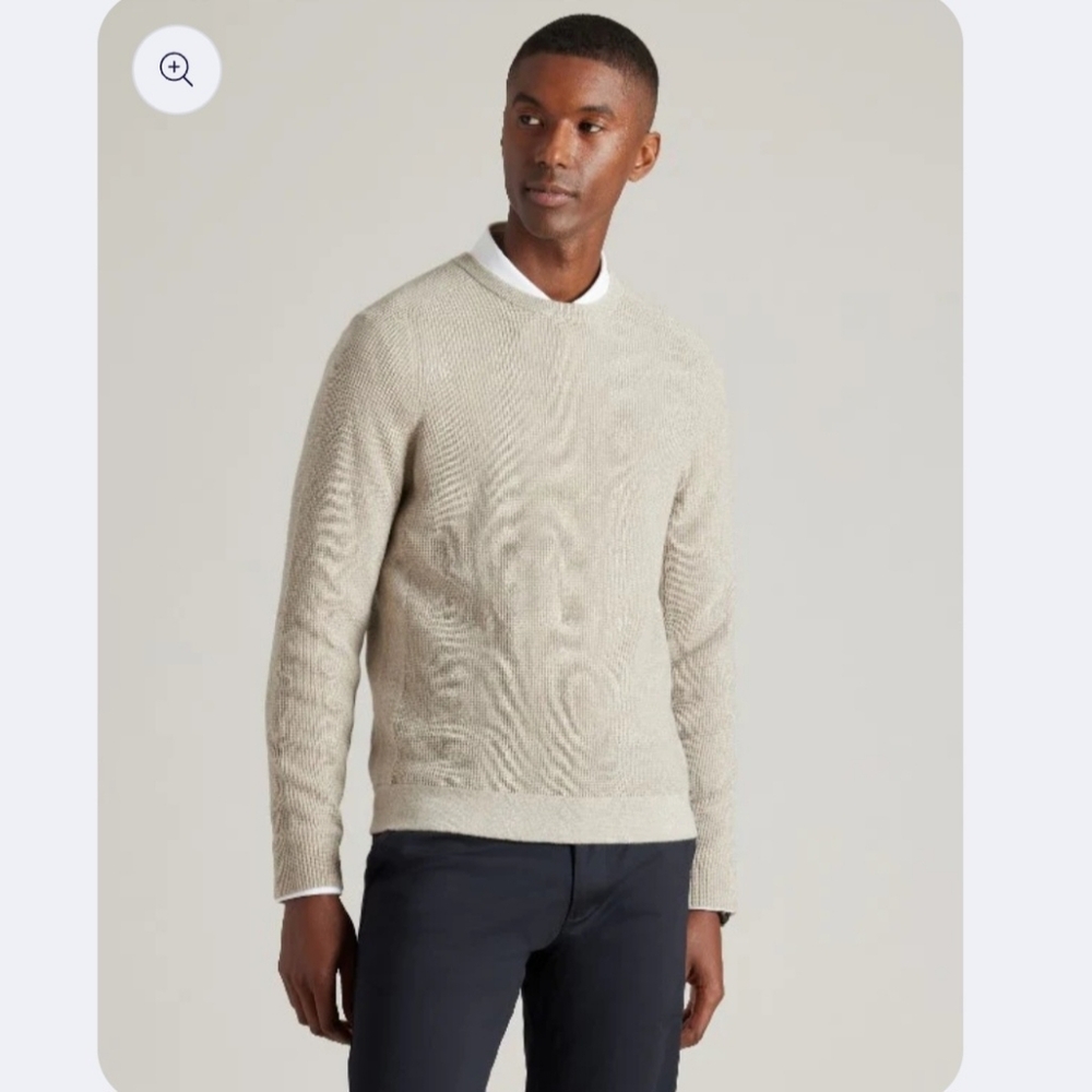 Rhone Walden Waffle Knit Sweater - Stone Merle